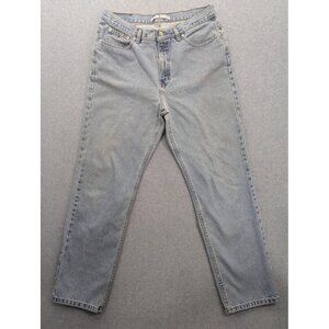 Vintage Tommy Hilfiger Jeans Mens 32x30 Light Wash Denim Relaxed Fit Flag 90s